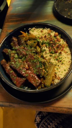 Seitan dish at El Armadillo Mazunte in Mazunte