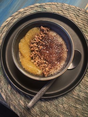 Créme brûlée  at El Armadillo Mazunte in Mazunte