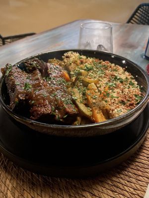Orange Seitan  at El Armadillo Mazunte in Mazunte
