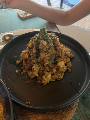 Burnt deepfry  at El Armadillo Mazunte in Mazunte