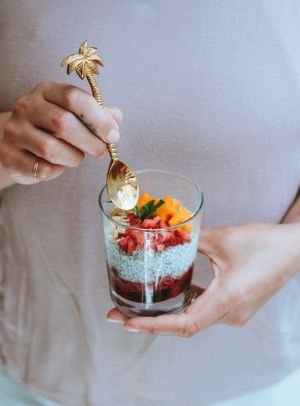 CHIA PUDDING
housemade coconut chia pudding, fresh fruit compote and sweet coconut at Plant Lyfe in Toronto