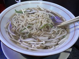 Veggie Ramen with non-egg noodles and no egg    at Tampopo in Greensboro