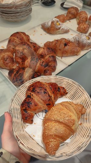 apricot and chocolate vegan cornettos at D'Angelo Caffè & Gastronomia in Rome