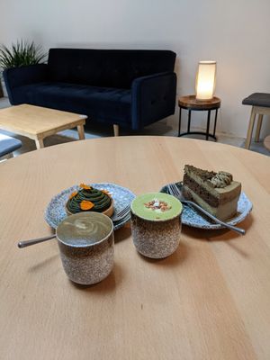 Vegan cakes and soy lattes at Hvala - Craig Rd in Central Singapore
