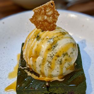 Matcha Blondie with Matcha Cookies and Cream Gelato at Hvala - Craig Rd in Central Singapore