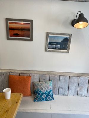 Indoor seating area at Drift Cafe in Newport