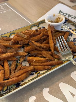 Sweet potato friess  at Bissap in Bilbao
