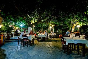 Enjoy a delicious meal in our romantic garden at Taverna Garden  in Crete
