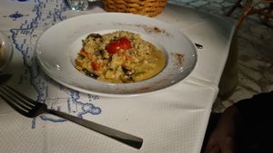Vegetarian risotto at Taverna Garden  in Crete