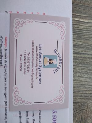 Address resto at Les Sœurs Syriennes in Rouen