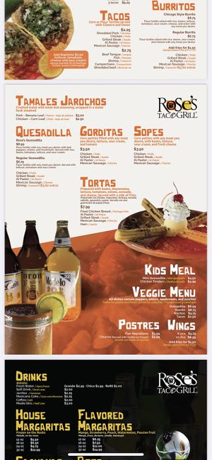 Vegetarian Options at Rose's Taco Grill in Riverdale