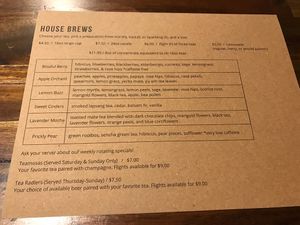 Menu - Teas at The Mad Herbalist in Clarksville