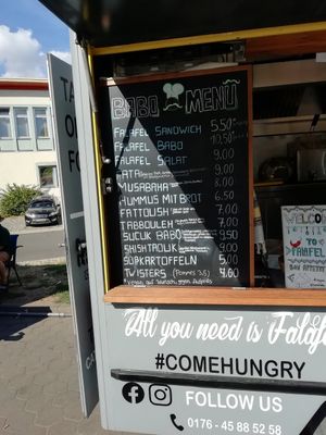 50 Cent Aufpreis für die vegane Variante at Falafel Babo in Trier