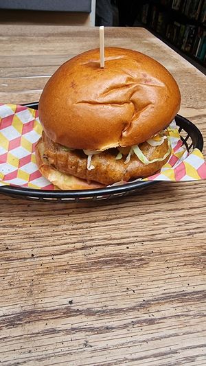 Garlic Mushroom Burger at Chance & Counters in Cardiff