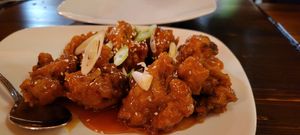 Cauliflower sweet and sticky at Norbu in Lancaster