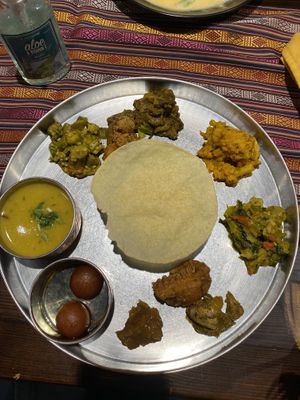 Vegetable thalis   at Norbu in Lancaster