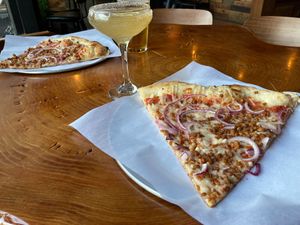 great vegan pizza at The Hungry Sasquatch in Vancouver