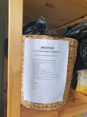 Soft plastics recycling  at Adamstown Greengrocer in Adamstown