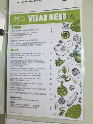 Food menu at Adamstown Greengrocer in Adamstown