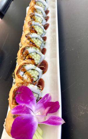Shrimp Tempura Roll at Vegan Castle in Long Beach