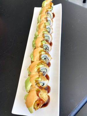 Dragon Roll at Vegan Castle in Long Beach