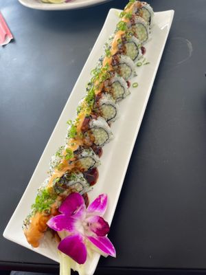 Shrimp Tempura Roll’s at Vegan Castle in Long Beach