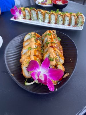 Crunch roll  at Vegan Castle in Long Beach