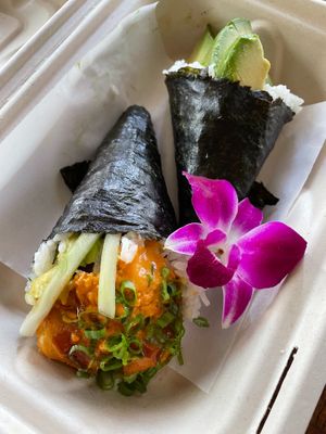 2 Hand Rolls at Vegan Castle in Long Beach