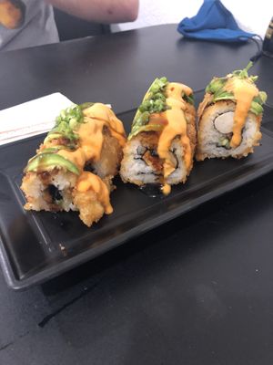 Dragon roll at Vegan Castle in Long Beach