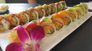 Long Beach Roll with cream cheese was so tasty 😋 at Vegan Castle in Long Beach