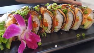 Yum and pretty💕 at Vegan Castle in Long Beach