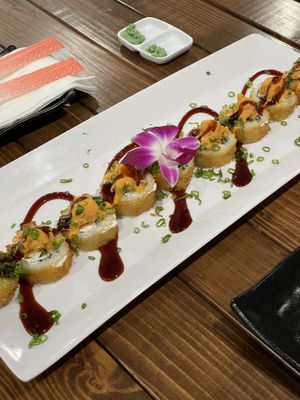 Santa Fe roll 💚  at Vegan Castle in Long Beach