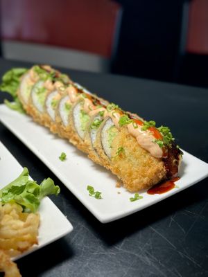 Volcano Roll  at Vegan Castle in Long Beach