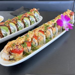 red dragon roll  at Vegan Castle in Long Beach