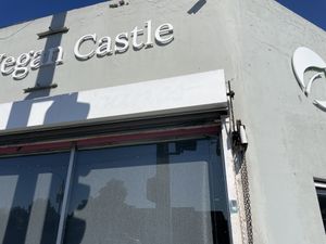 Sign  at Vegan Castle in Long Beach