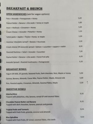 Breakfast and brunch options at Bakery Kafeneio in Limassol