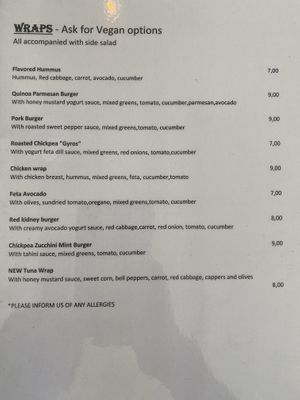 Wraps at Bakery Kafeneio in Limassol