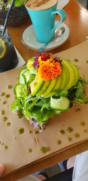 Vegan Open Sandwich at Bakery Kafeneio in Limassol