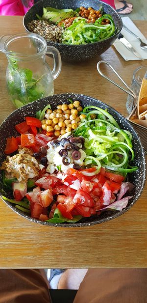 Greek-Style Vegan Budda Bowl at Bakery Kafeneio in Limassol