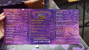 Menu at KrazyKitchen in Vienna
