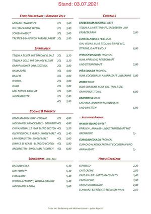 Karte Seite 4 at Bistro Peperoni in Schriesheim