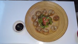 Fried dumplings at Loving Hut - Rodeo in Daegu