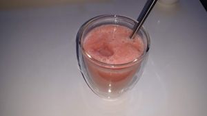 Mango punch at Loving Hut - Rodeo in Daegu