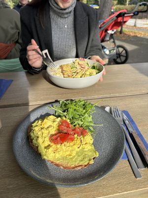 Avocado bread with vegan scrambled tofu 😋  at Alter Schwede in Bonn