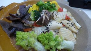 Delicious mixed vegetables! at Loving Hut - Songde Rd in Taipei