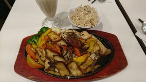 Teppanyaki Oyster Mushroom Set at Loving Hut - Songde Rd in Taipei