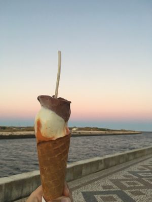 From top to bottom : chocolate, vanilla, orange with pepper at GeIicia in Lagos