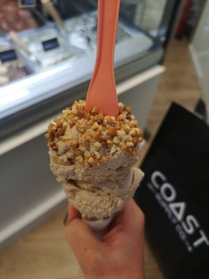 Hazelnut ice cream at GeIicia in Lagos