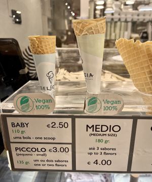 Vegan cones   at GeIicia in Lagos
