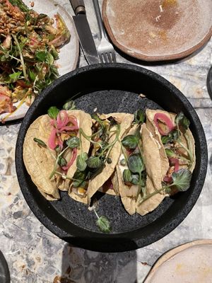 Tacos as entry #Veganuary at Hoy in Paris